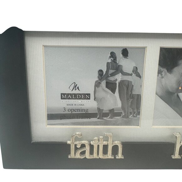 Malden 3 Opening Black Collage Frame Faith Hope Love Accent - Picture 2 of 6